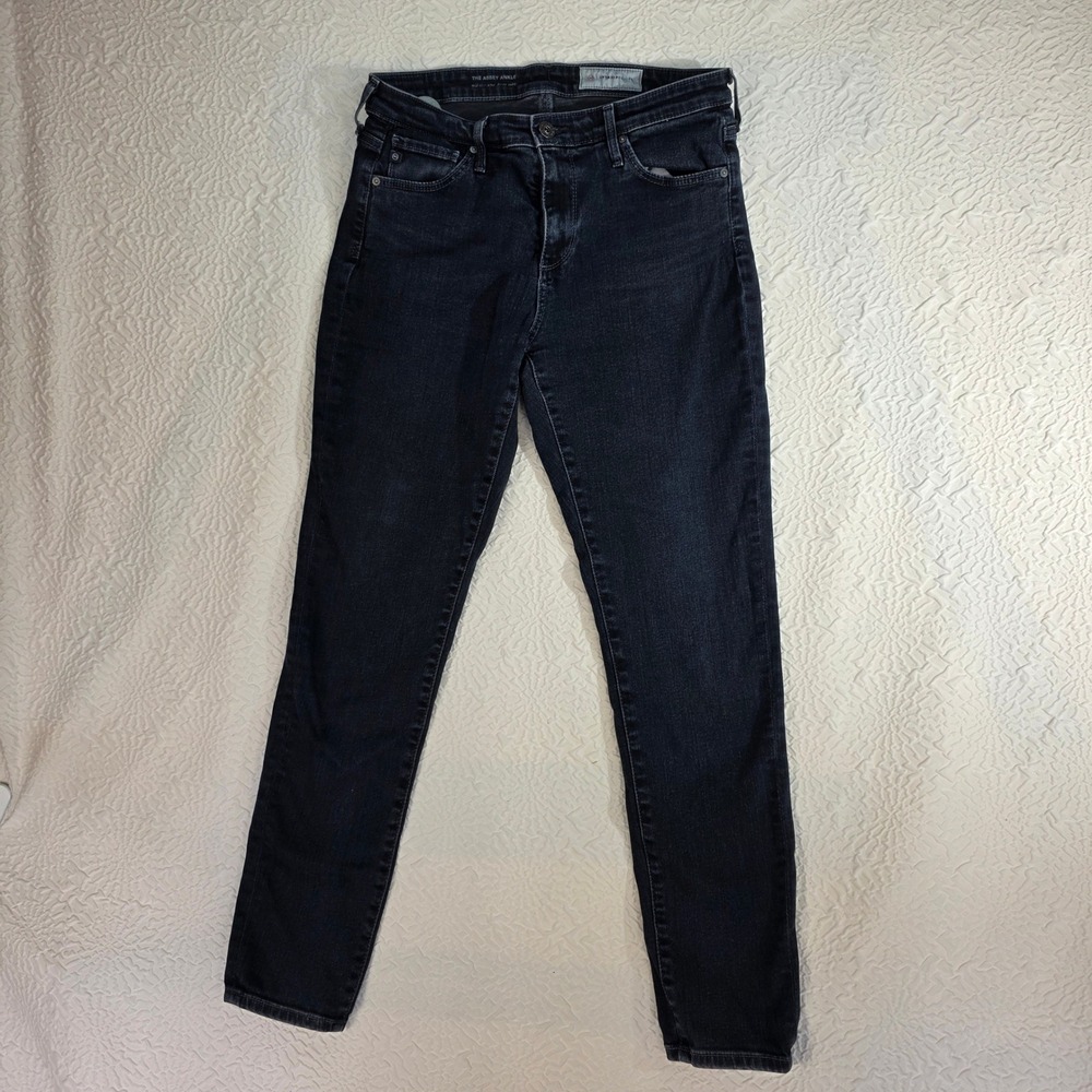 AG Adriano Goldschmied Anthropologie The Abbey Ankle Jeans Dark Wash Skinny 28R